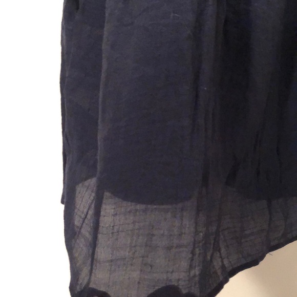 Juniors Navy and Ivory Crochet Overlay Dress - Picture 3 of 6